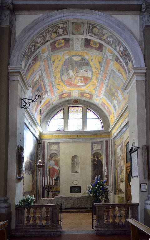 Storie della nascita e giovinezza di Maria Vergine (dipinto murale) - ambito lombardo (fine/inizio sec. XVII)
