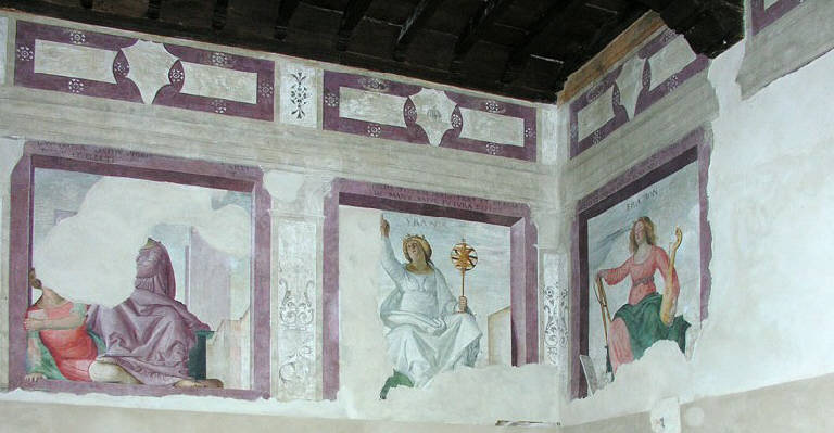 Le Muse (dipinto murale) di Bramantino (attribuito) - ambito lombardo (inizio sec. XVI)