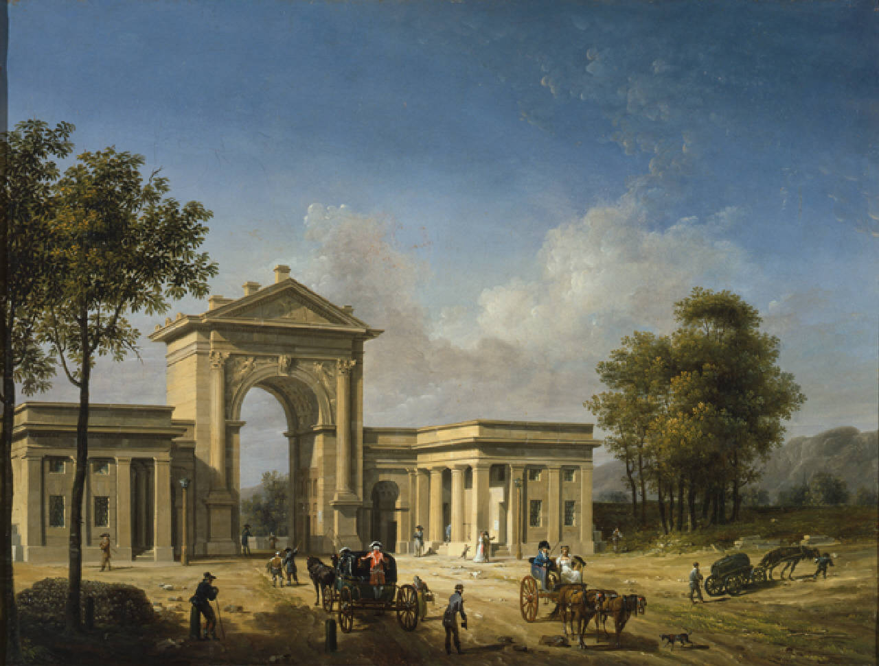 L'Arco di Porta Nuova, L'arco di Porta Nuova a Milano (dipinto) di Migliara Giovanni (inizio sec. XIX)