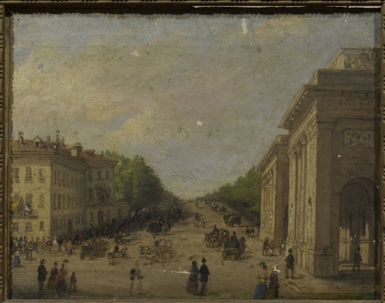 Bastioni di Porta Orientale, Bastioni di Porta Orientale a Milano (dipinto) di Anonimo (prima metà sec. XIX)