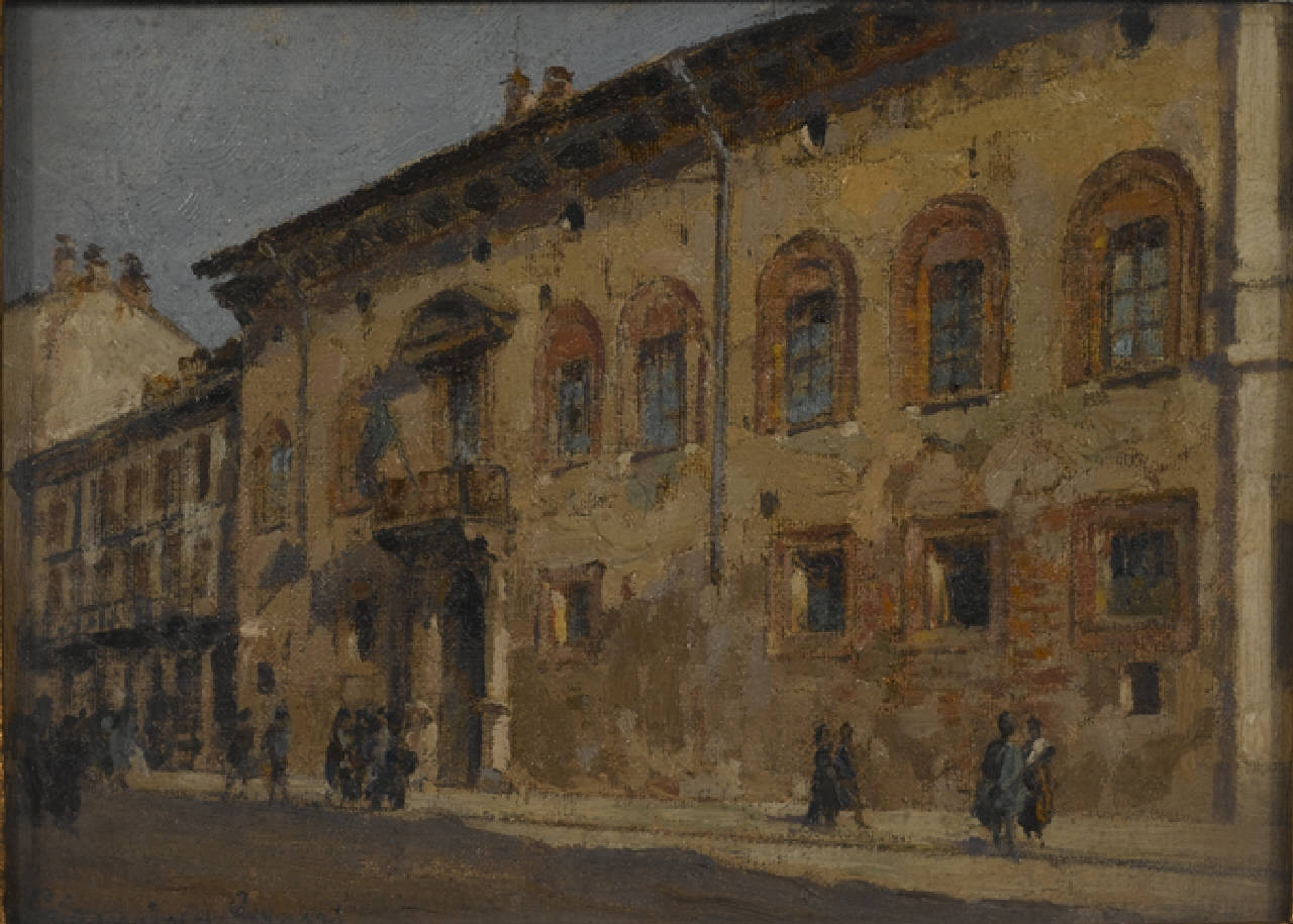 Palazzo Silvestri in Corso Venezia, Palazzo Silvestri in Corso Venezia a Milano (dipinto) di Grossi Giannino (prima metà sec. XX)
