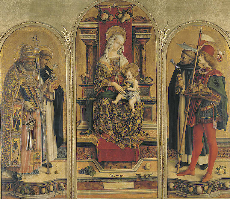 Trittico di Camerino, Madonna in trono con Bambino e Santi (trittico) di Crivelli, Carlo (sec. XV)