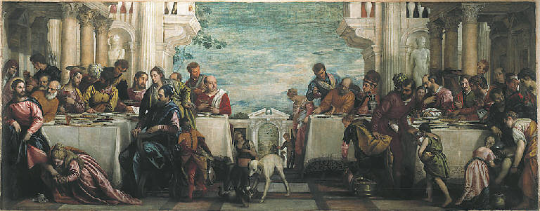 Cena in casa di Simone, cena in casa di Simone il fariseo (dipinto) di Veronese (sec. XVI)