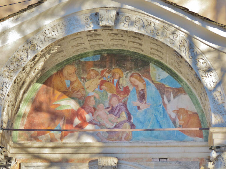 Natività di Gesù (dipinto murale) di Ferrari, Gaudenzio - Ambito milanese (seconda metà sec. XVI)