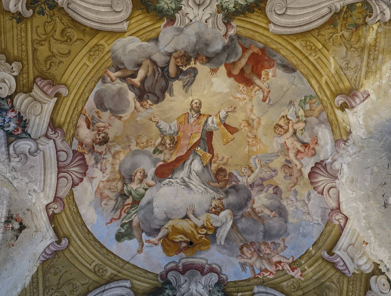 Gloria di Sant'Ignazio, Gloria di Sant'Ignazio (dipinto murale) di Parravicini, Giacomo detto Gianolo; Muttoni, Giovan Battista - ambito lombardo (prima metà sec. XVIII)