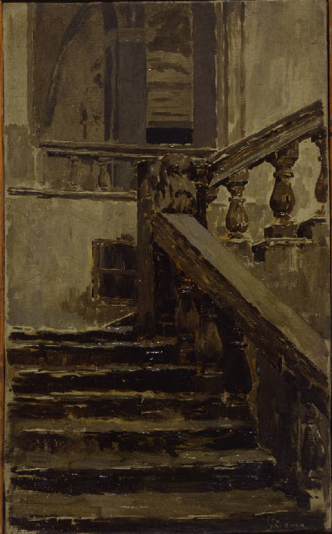 Studio di scalinata, scalinata (dipinto) di Toma Gioacchino (fine sec. XIX)