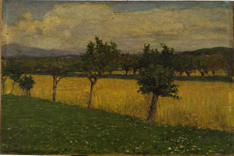Paesaggio, paesaggio (dipinto) di Pugliese Levi Clemente (ultimo quarto sec. XIX)