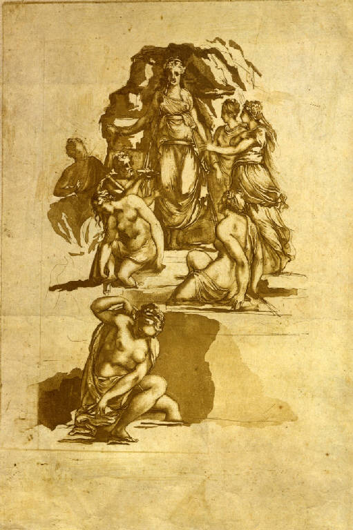 Allegoria, allegoria (disegno) di Appiani Andrea (attribuito) (ultimo quarto sec. XVIII)