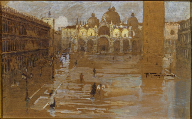 Piazza San Marco, Piazza San Marco (dipinto) di Fragiacomo, Pietro (fine sec. XIX)