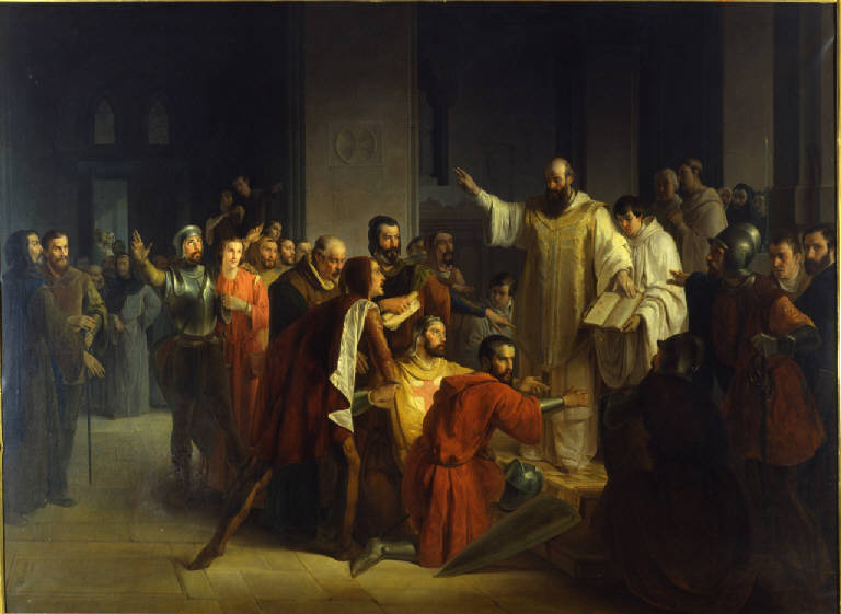 Giuramento di Pontida, Giuramento di Pontida (dipinto) di Mazza, Giuseppe (metà sec. XIX)