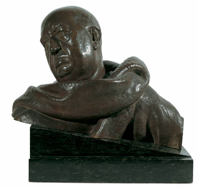Busto dell'apostolo Simone, busto maschile (scultura) di Minerbi, Arrigo (secondo quarto sec. XX)