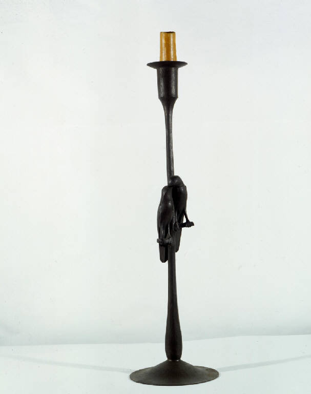 candeliere con due uccelli (candeliere) di Gerardi, Alberto (secondo quarto sec. XX)