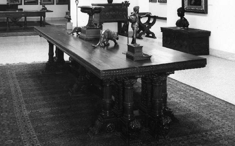 tavolo in legno (tavolo) - ambito lombardo (primo quarto sec. XX)