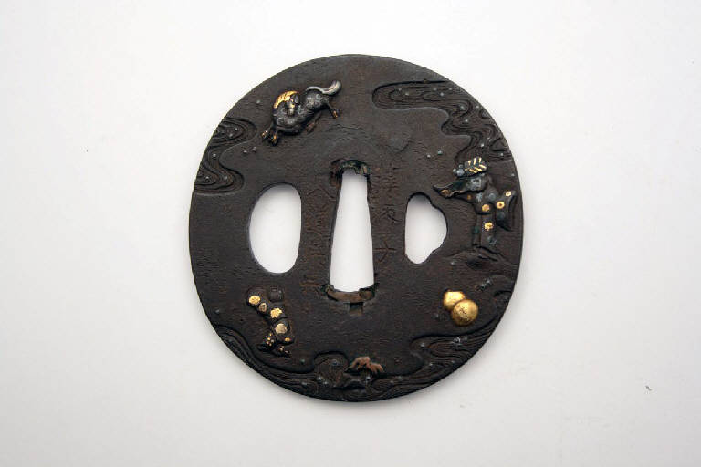 Chokaro (Zhang Guolao). (elsa di spada) - manifattura giapponese (secc. XVII/ XIX)
