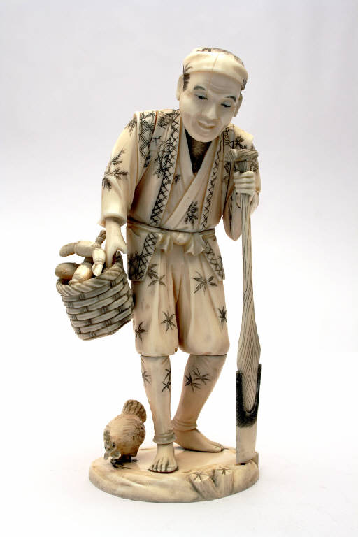 pescatore (scultura) - manifattura giapponese (secc. XIX/ XX)