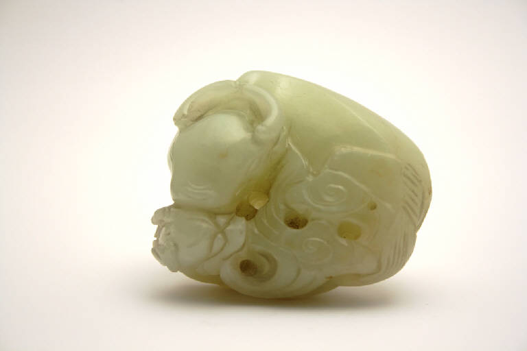 due bufali (scultura) - manifattura cinese (secc. XVI/ XIX)