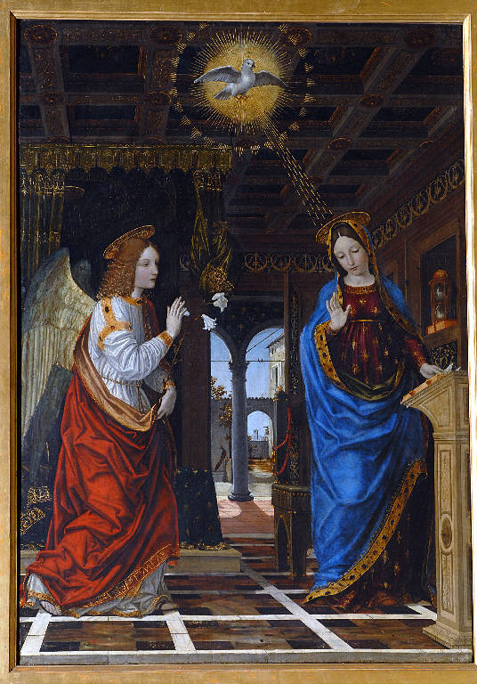 Annunciazione (dipinto) di Bergognone (esecutore) (fine/inizio secc. XV/ XVI)