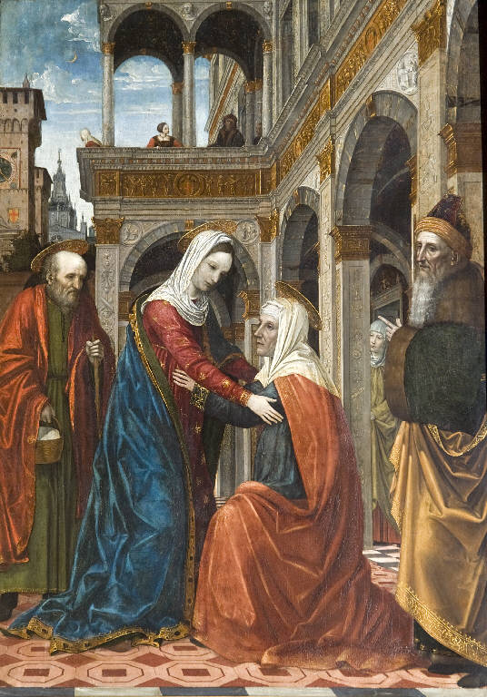 Visitazione (dipinto) di Bergognone (esecutore) (fine/inizio secc. XV/ XVI)