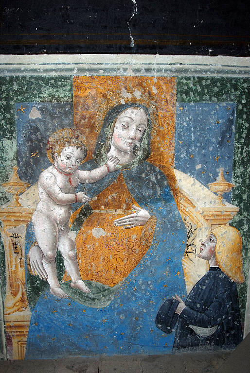 Madonna con Bambino e donatore (dipinto) di Chiesa Giovanni della (esecutore) (seconda metà sec. XV)