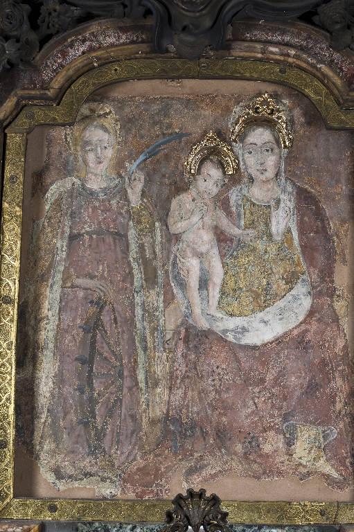 Madonna con Bambino con santa Caterina d'Alessandria (altare maggiore) - ambito lombardo (seconda metà sec. XV)
