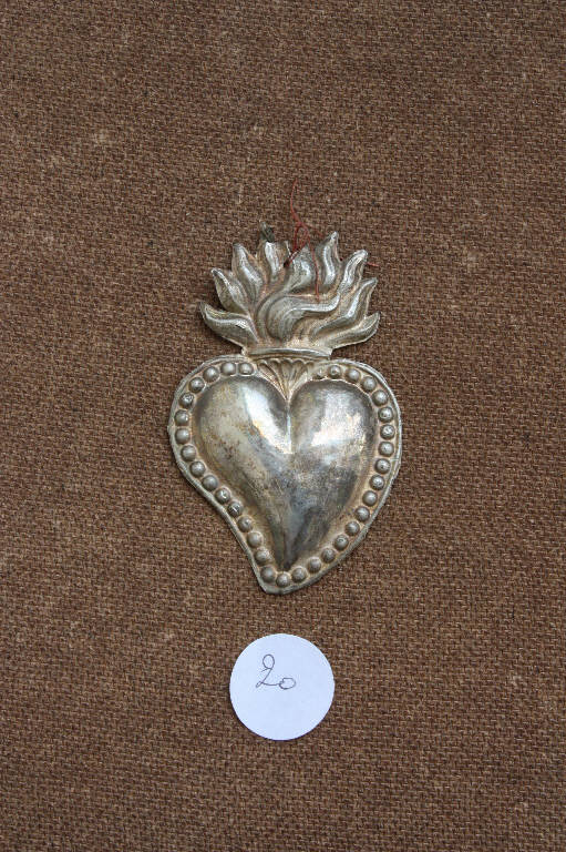 cuore devozionale - bottega lombarda (fine/inizio secc. XIX/ XX)