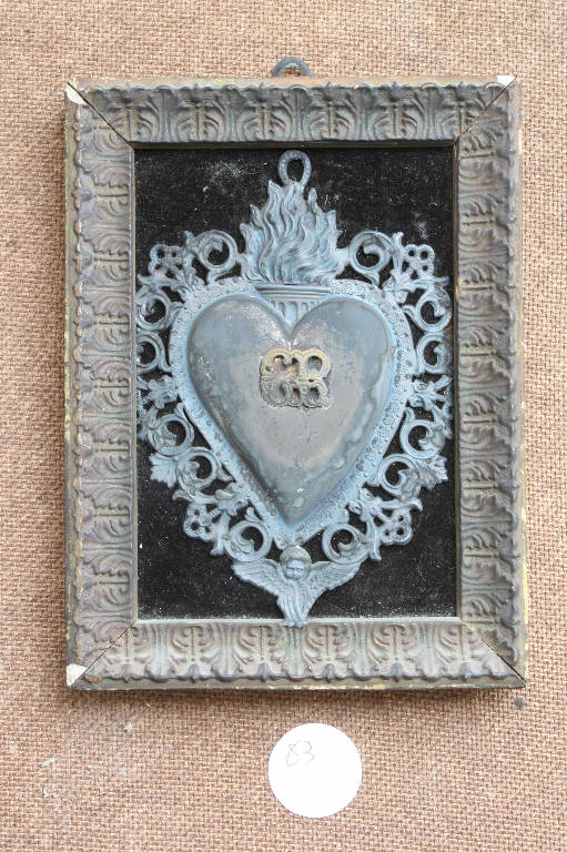 cuore devozionale - bottega lombarda (fine/inizio secc. XIX/ XX)