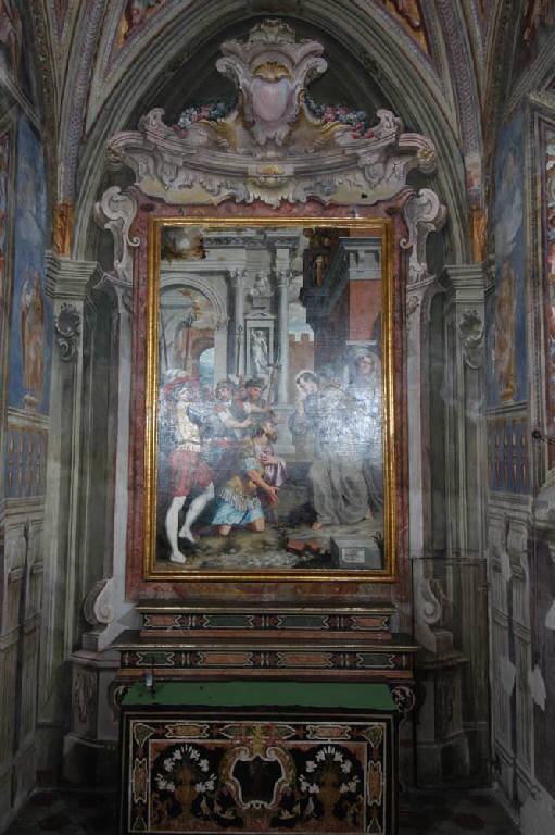 Sant'Antonio da Padova incontra Ezzelino da Romano (dipinto) di Trotti, Giovanni Battista (sec. XVI)