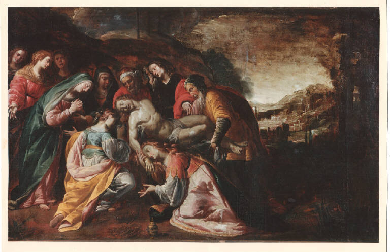 Deposizione di Cristo dalla croce (dipinto) di Barbelli, Giovanni Giacomo (secondo quarto sec. XVII)