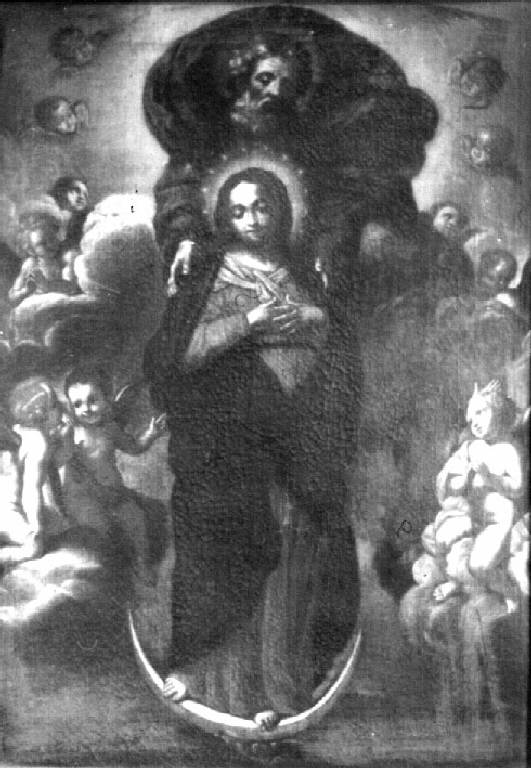 L'Immacolata e Dio Benedicente (dipinto) di Palomino y Velasco (attr.) - ambito spagnolo (fine/inizio secc. XVII/ XVIII)