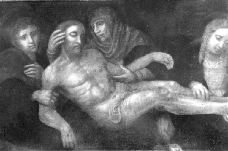 Deposizione (dipinto) di Paolo da Cailina il Giovane (attr.) - ambito lombardo (prima metà sec. XVI)