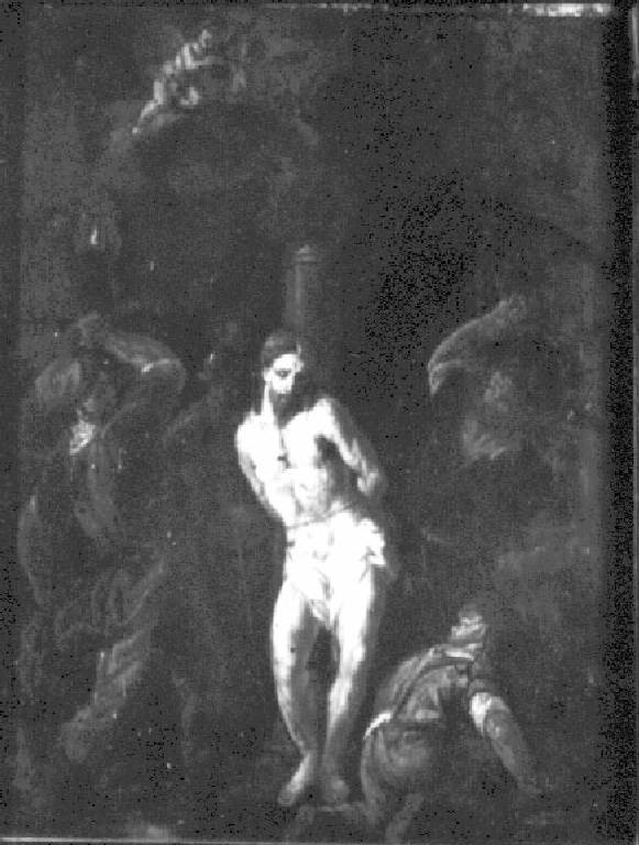 Flagellazione di Cristo alla colonna (dipinto) - ambito veneto-veronese (inizio sec. XVII)