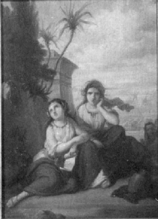 Donne ebree dolenti per l'esilio a Babilonia (dipinto) di Antonio Caimi (?) (attr.) - ambito lombardo (seconda metà sec. XIX)