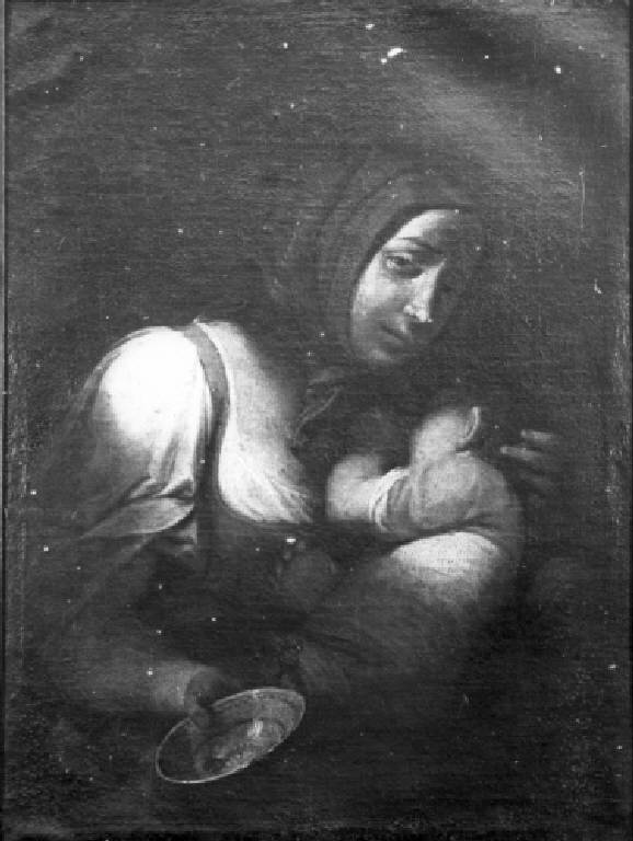 Donna che allatta un bambino (dipinto) di Antonio Cifrondi (ambito) - ambito (fine/inizio secc. XVII/ XVIII)