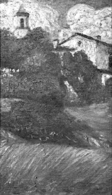 Paesaggio campestre. (dipinto) di Battista Galizzi (attr.) - ambito (sec. XIX)