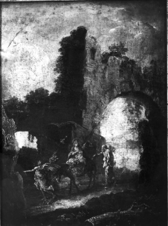 FUGA IN EGITTO (dipinto) di Antonio Diziani ?; Francesco Guardi (attr.; ) (sec. XVIII)