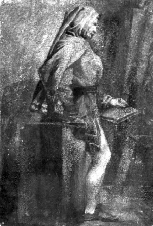 FIGURA MASCHILE (dipinto) (fine sec. XIX)