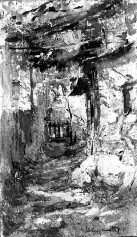 PAESAGGIO RURALE (dipinto) di Guglielmetti (attr.) (prima metà sec. XX)