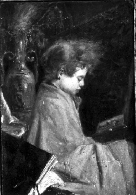 RITRATTO DI FANCIULLA MALATA (dipinto) di Angelo dall'oca bianca (attr.) (inizio sec. XX)