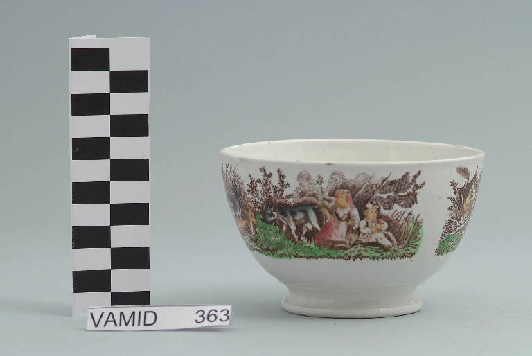 Pastorelli con armenti (ciotola) di Società Ceramica Richard Ginori (secc. XIX/ XX)