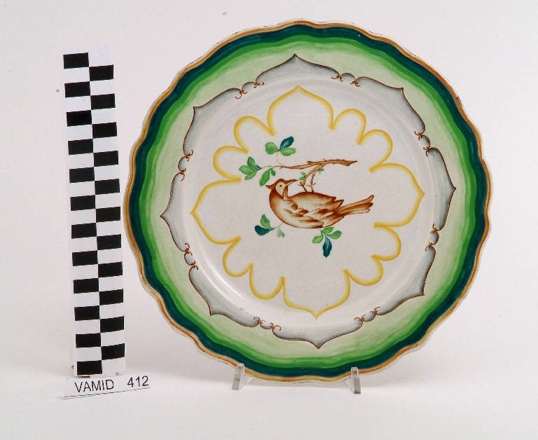 Ramo con uccellino (piatto) di Società Ceramica Italiana Laveno (sec. XX)