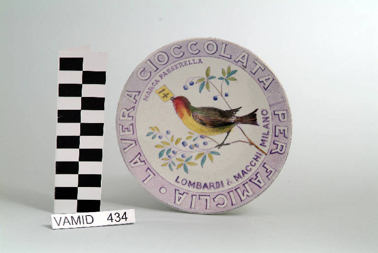 Uccellino su ramo (piatto) di Società Ceramica Italiana Laveno (sec. XX)