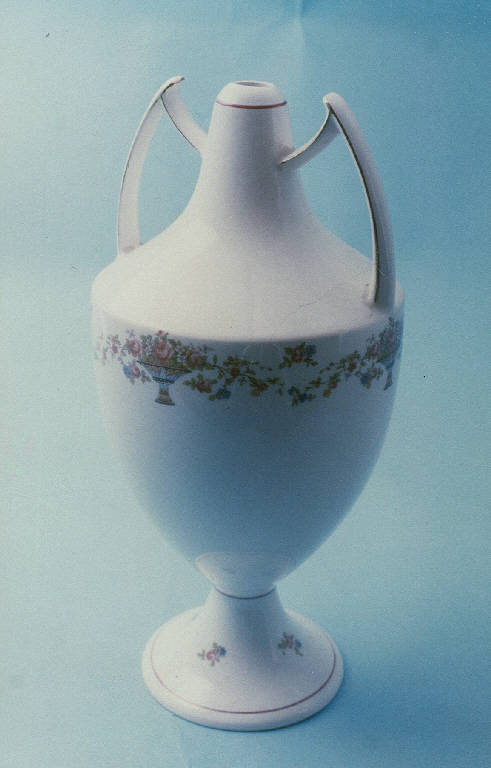 Motivi decorativi floreali (vaso) di Società Ceramica Revelli (prima metà sec. XX)