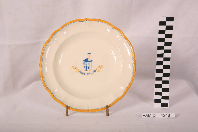 piatto fondo di Società Ceramica Italiana Laveno; Portaluppi Piero (sec. XX)