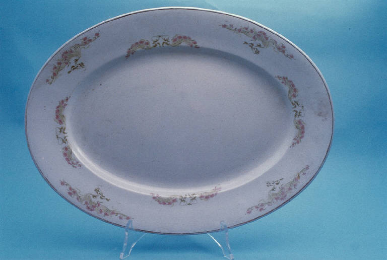 Motivi decorativi floreali (piatto da portata) di Società Ceramica Italiana Laveno (sec. XX)