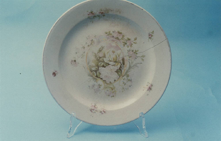 Rose (piatto piano) di Società Ceramica Italiana Laveno (primo quarto sec. XX)