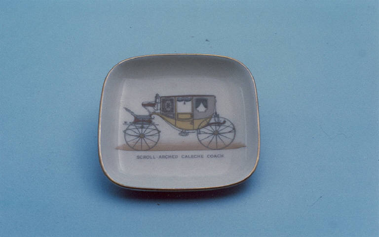 Carrozza (posacenere) di Società Ceramica del Verbano (metà sec. XX)