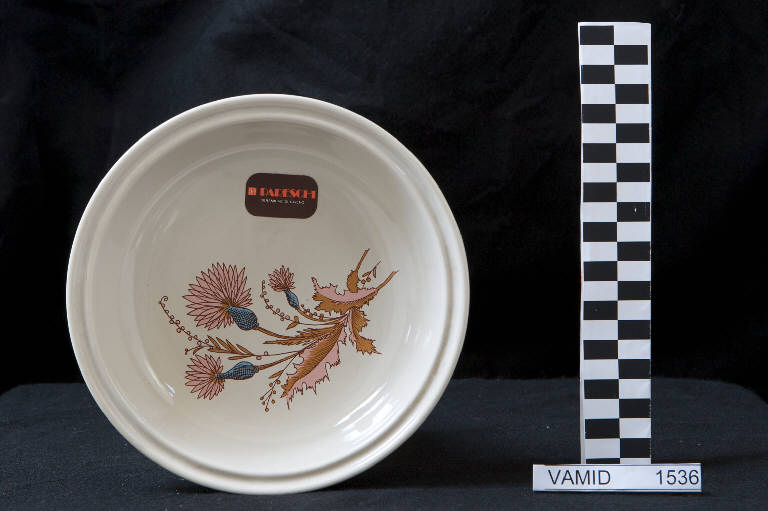 Motivi decorativi floreali stilizzati (piatto fondo) di Ceramiche Pareschi (seconda metà sec. XX)