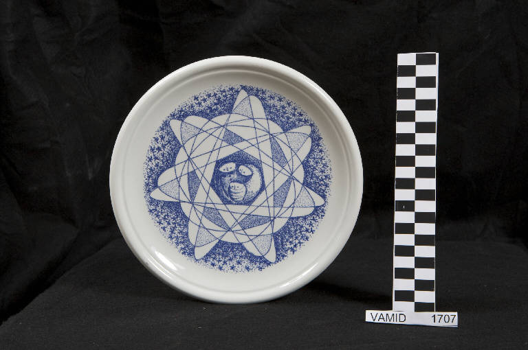 Bambini con motivi decorativi geometrici (piatto) di Società Ceramica Richard Ginori (sec. XX)
