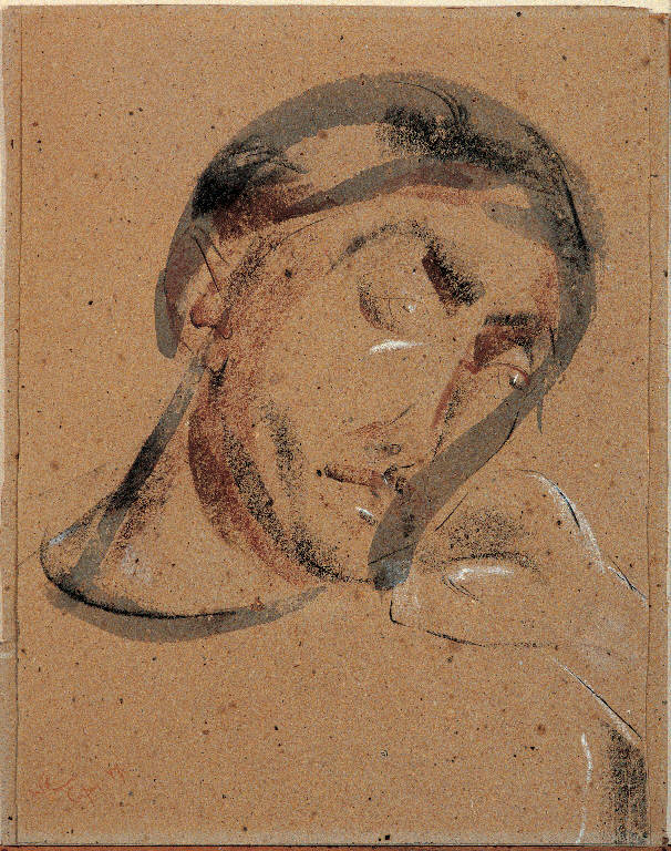 Mason Worker (Capri), Figura maschile (disegno) di Congdon Grosvenor, William - ambito statunitense Action Painting (sec. XX)