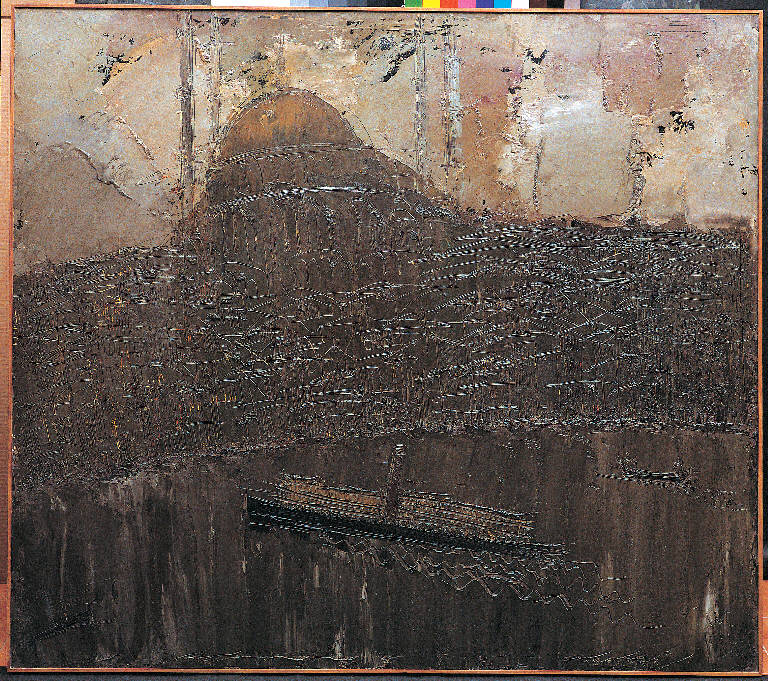 Istanbul, 1, Paesaggio con architetture (dipinto) di Congdon Grosvenor, William - ambito statunitense Action Painting (sec. XX)